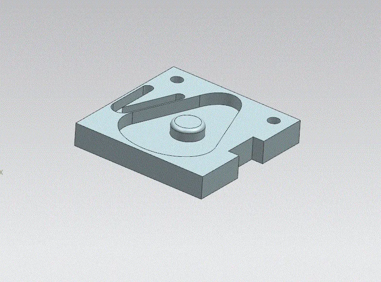 凸板配合件上板三维