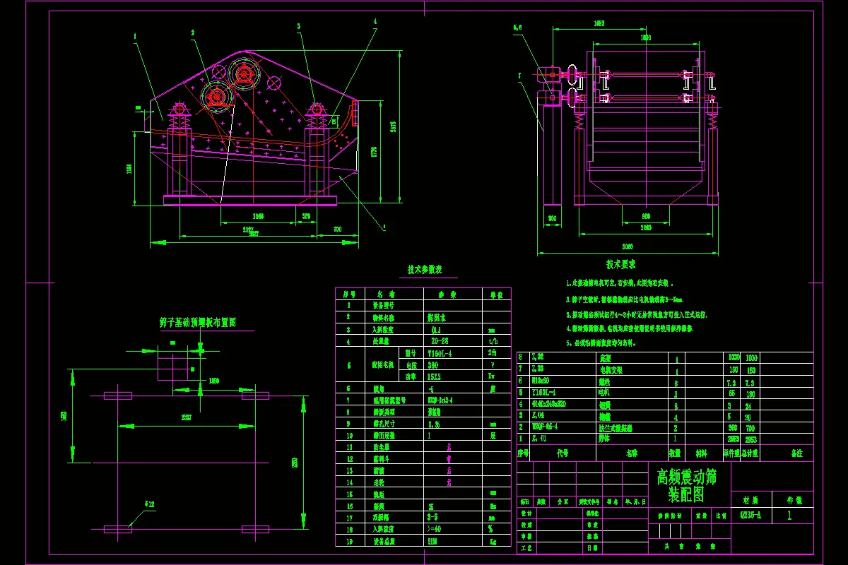 JJ2321-高频振动筛的结构设计