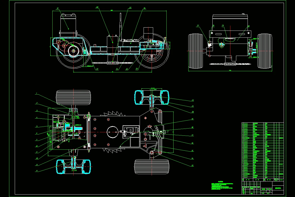 JJ2702-遥控割草机结构设计