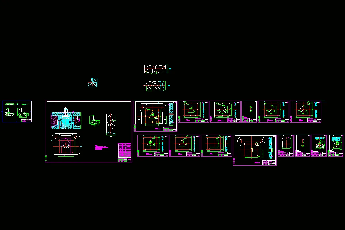 落料冲孔模图纸汇总