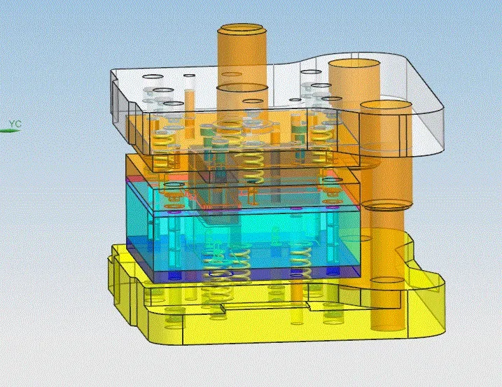 弯曲模三维装配图