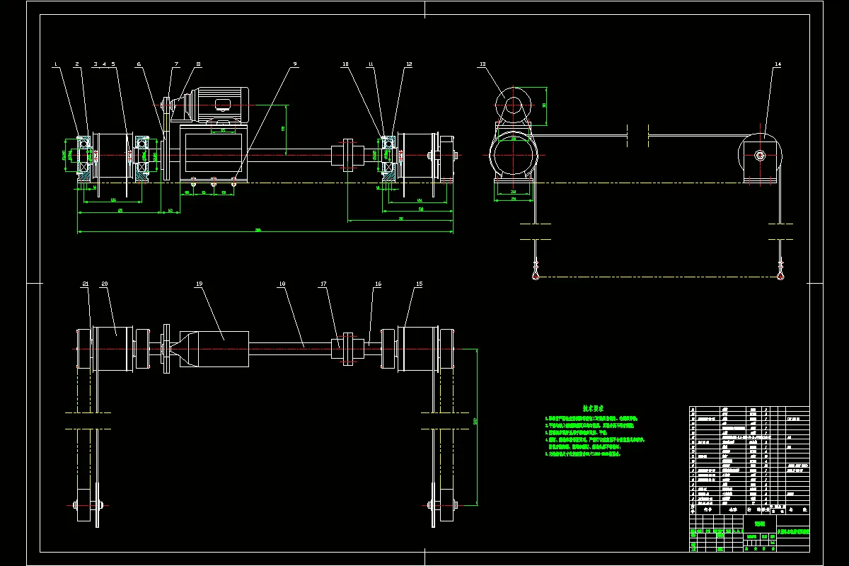 多层车库电梯升降装置装配图