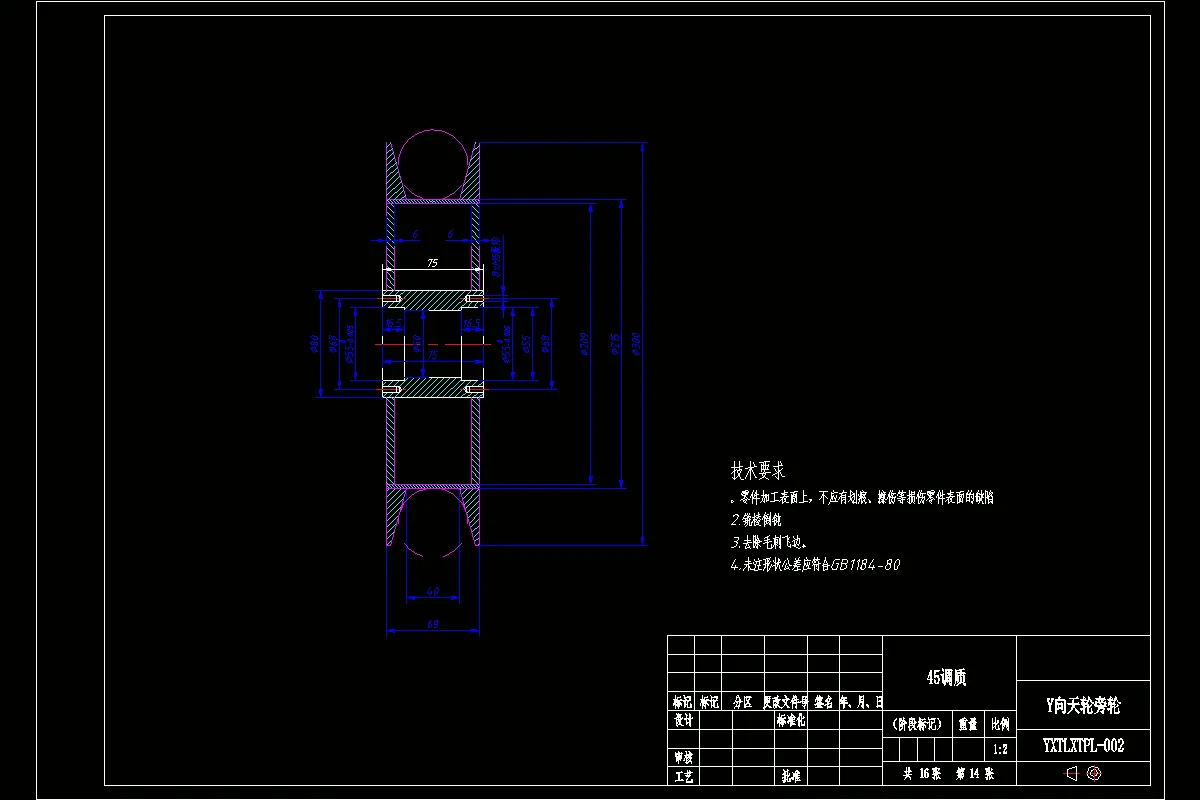 Y向天轮系统旁轮