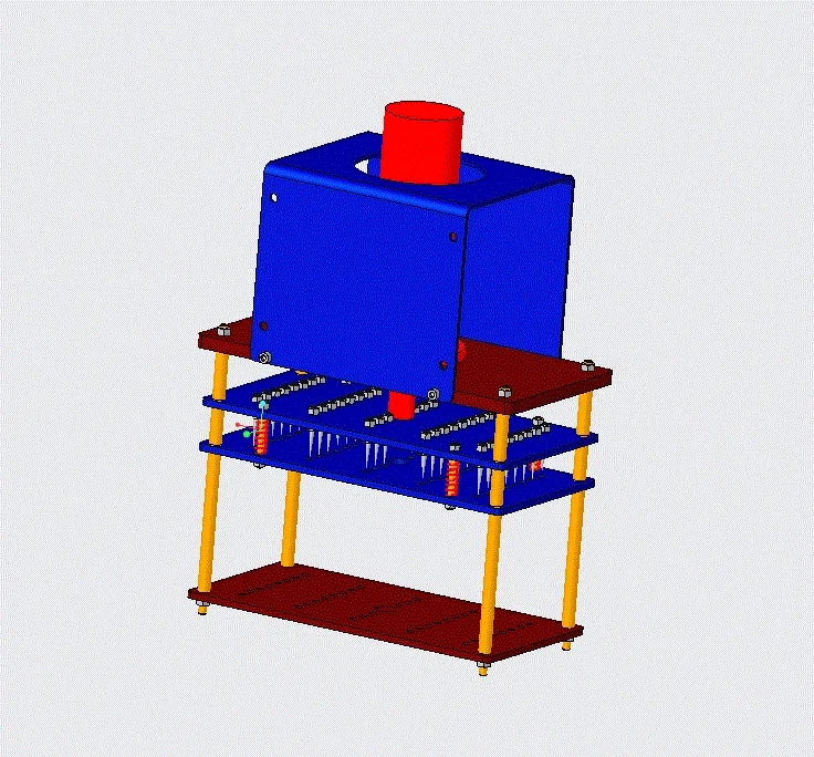 压扁机构部装三维