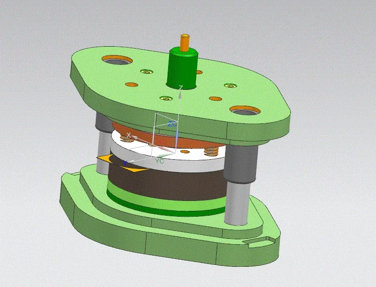 落料拉伸模三维装配