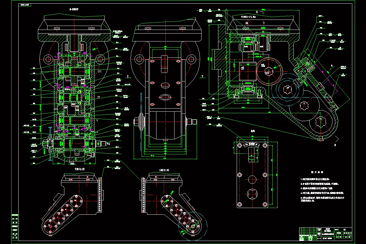 XZ187龙门铣空刀槽铣头装配图
