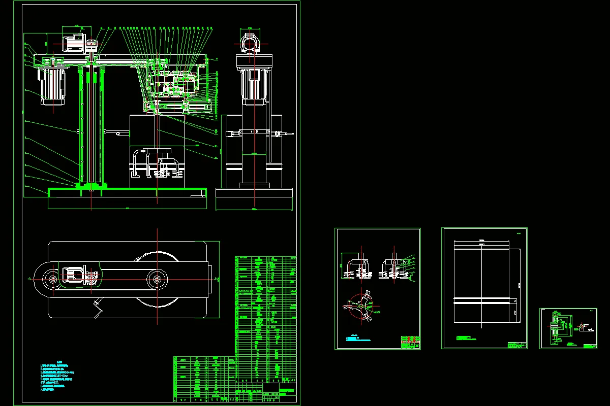 油漆搅拌装置设计图纸4张