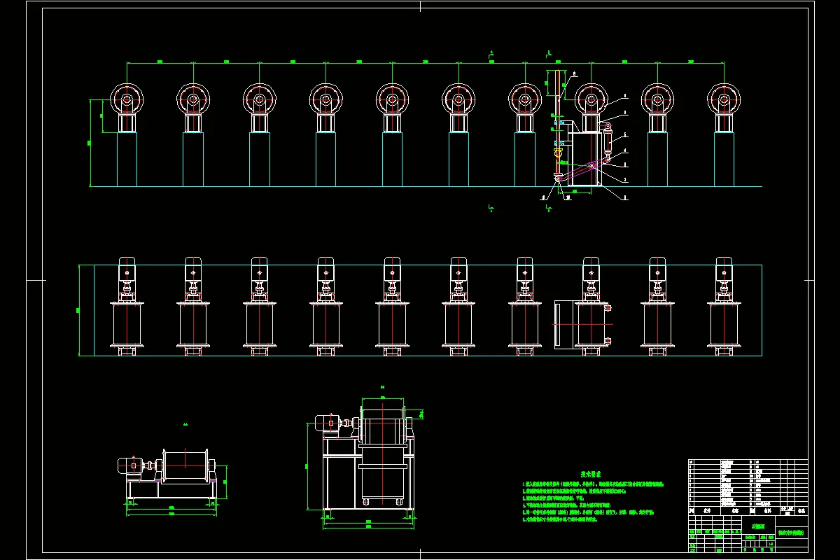 辊道(带升降挡板)总装配图