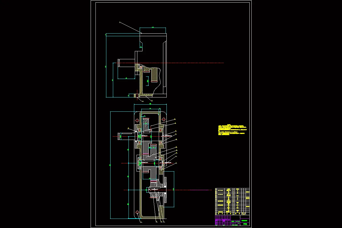 减速器箱体装配图