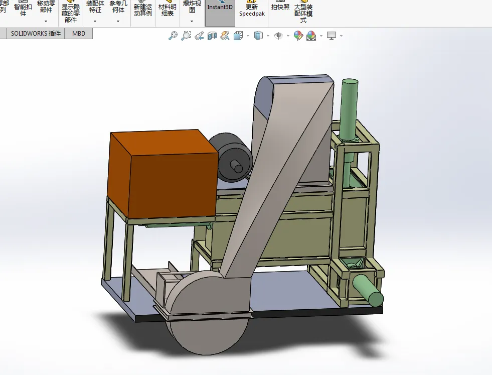 N655-基于PLC秸秆草料物料打包机打捆机设计【含SW三维图】
