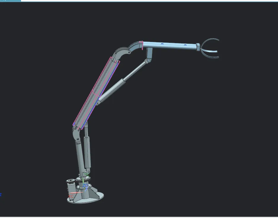 N665-8米高坚果采摘臂主臂结构设计与瞬态动力学分析【含UG三维图】