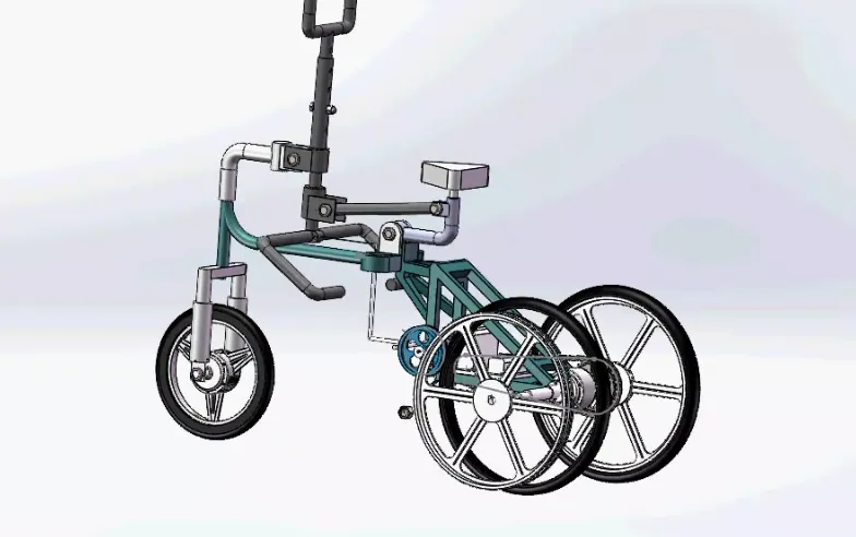 N713-行走储能健身一体化的健骑机设计【含SW三维图】