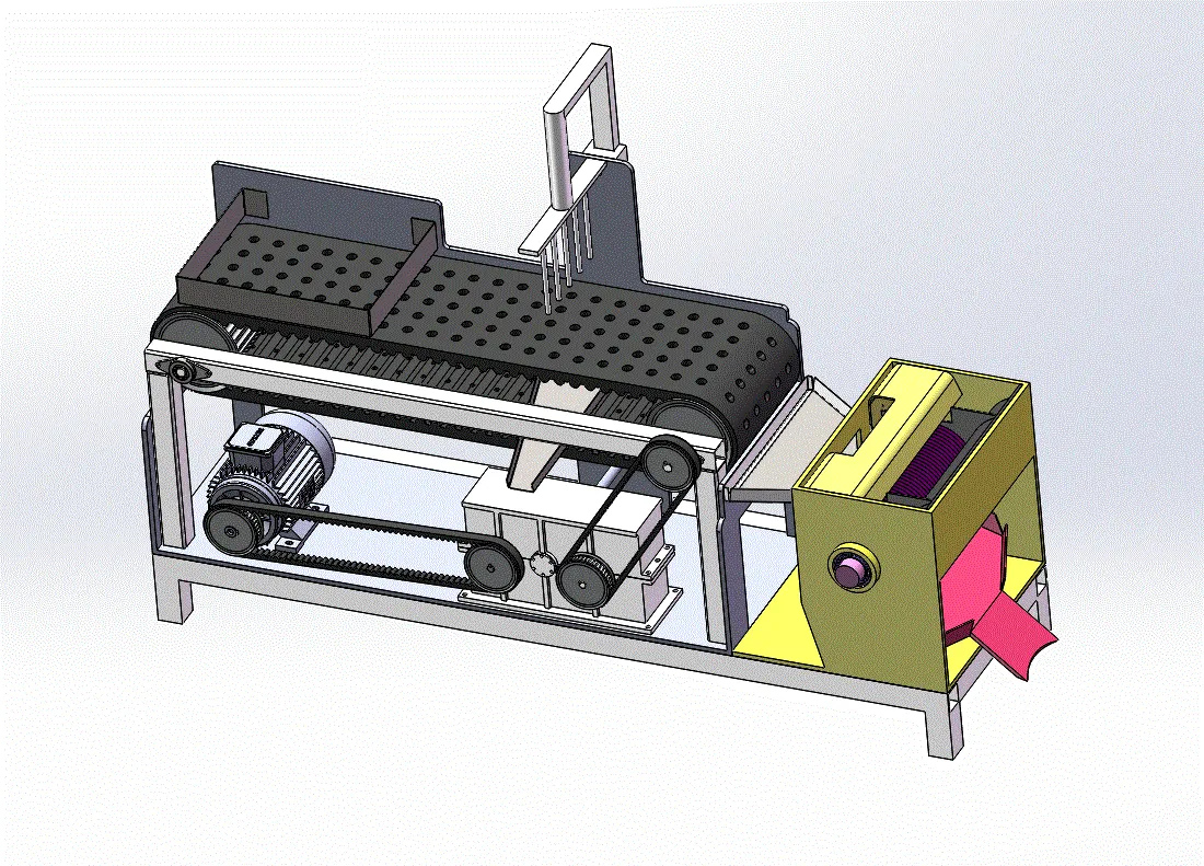 N737-黄桃切半去核机设计【含SW三维图】