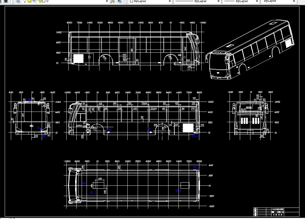 N776-KLQ6100G城市公交车车身总布置设计