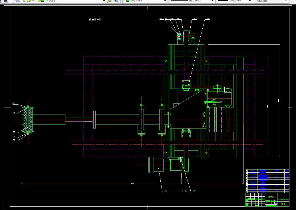A0-F15腈纶铺丝机装配图（二）