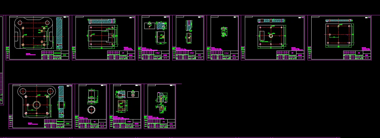 预翻边模模具零件图-11张