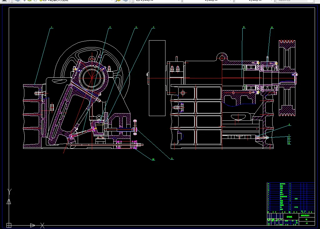 N934-颚式破碎机的结构和电气部分设计