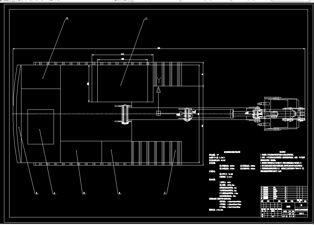 工作装置俯视图