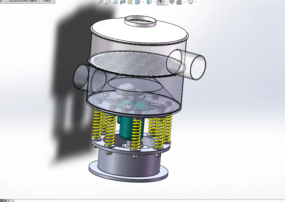 N571-陶瓷原料振动筛的设计【含SW三维图】