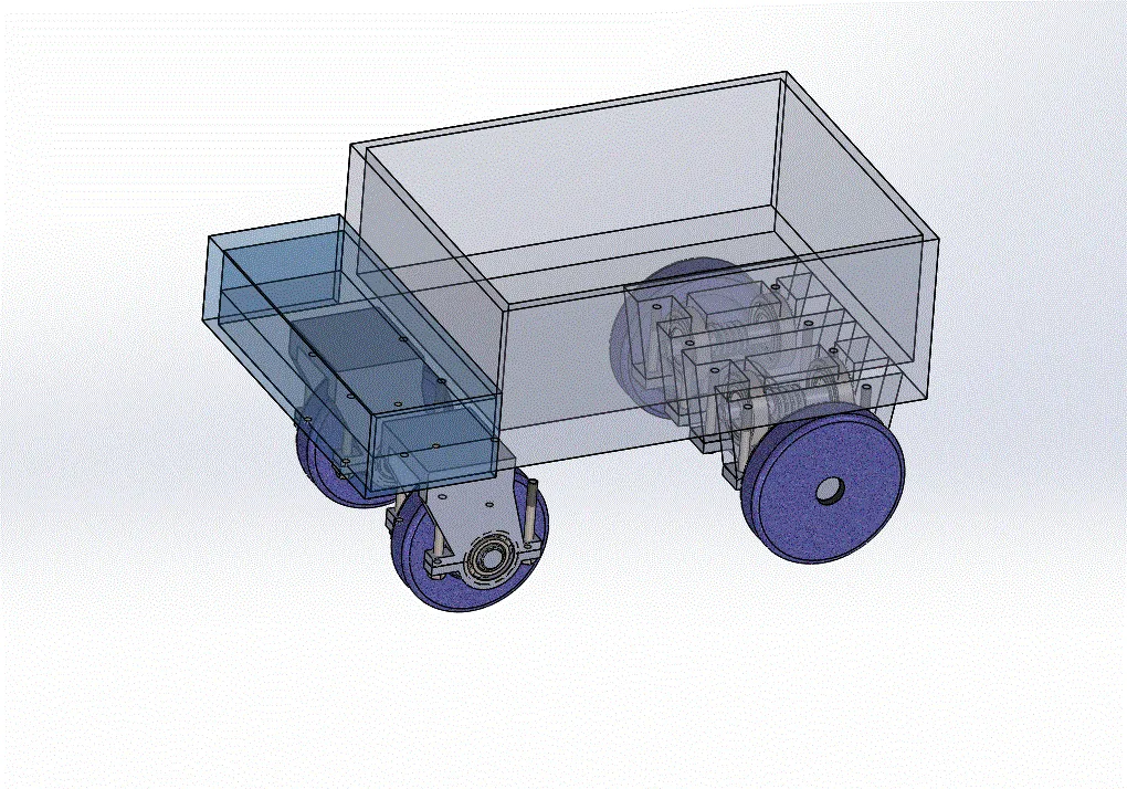 JJ3535-无人物流小车设计【含SW三维图】