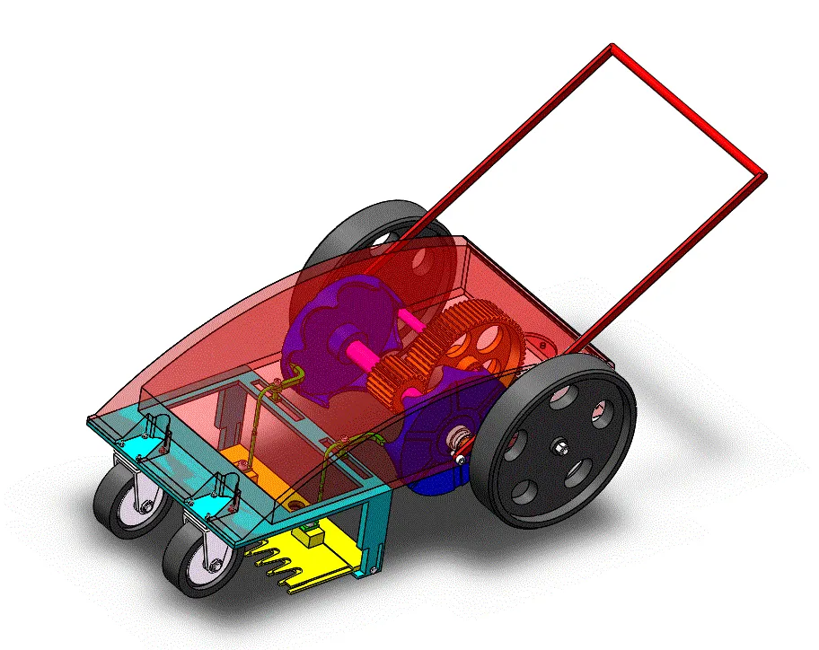 P373-手推式割草机模型设计-草坪修剪机【含SW三维图】