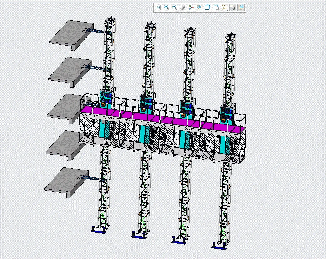 JJ3651-齿轮齿条式重载升降机设计【含Proe三维图】