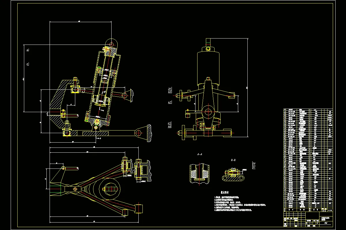 JJ3858-汽车油气弹簧前悬架设计