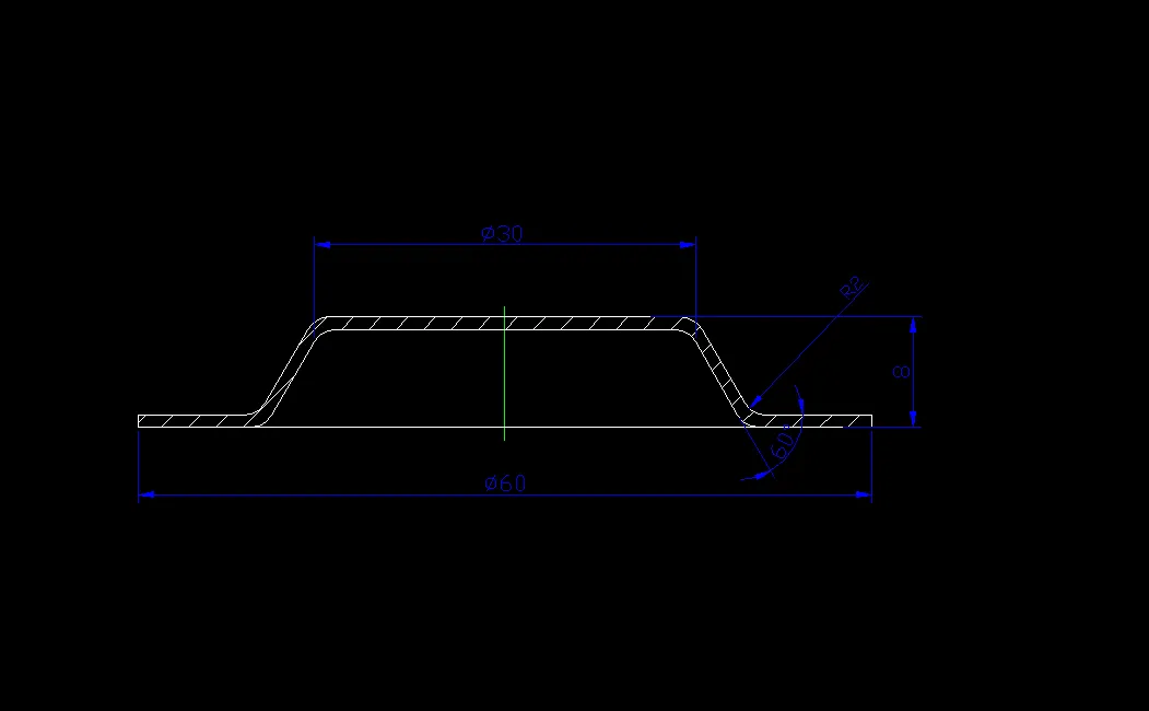 P241-有凸缘底带圆孔锥形件端盖的冲压成形工艺及模具设计-长60