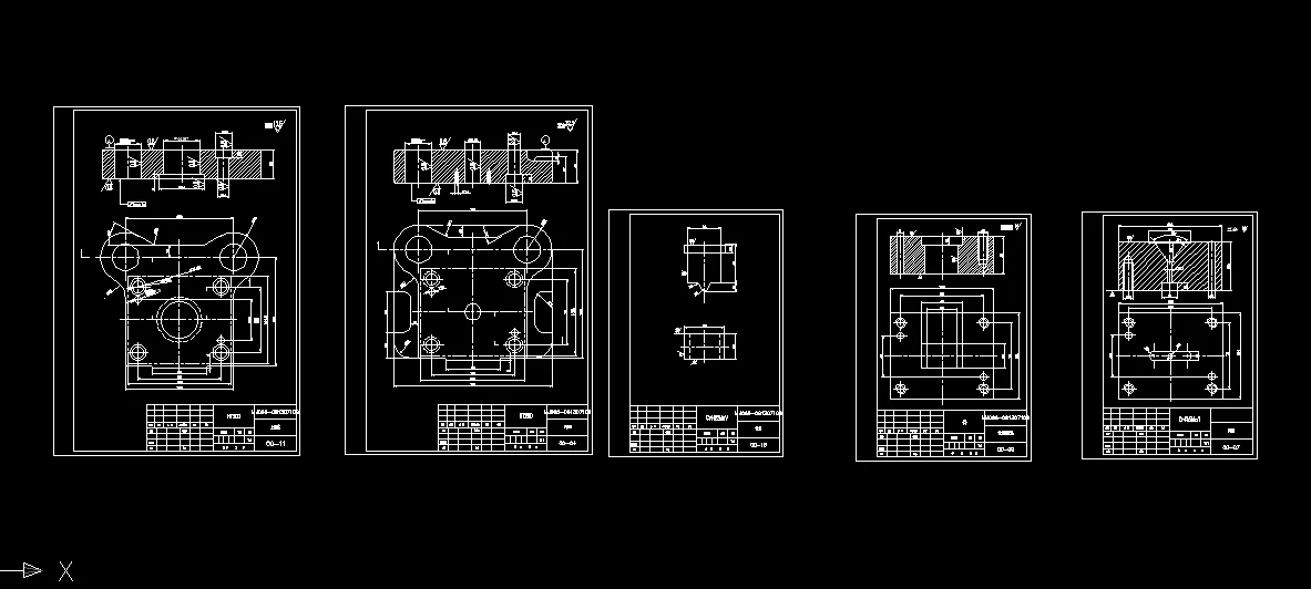 5张弯曲模具零件图