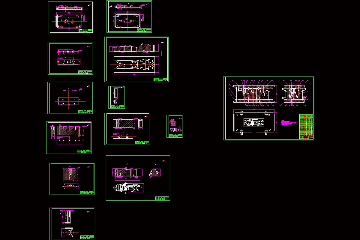 切边冲孔模装配图