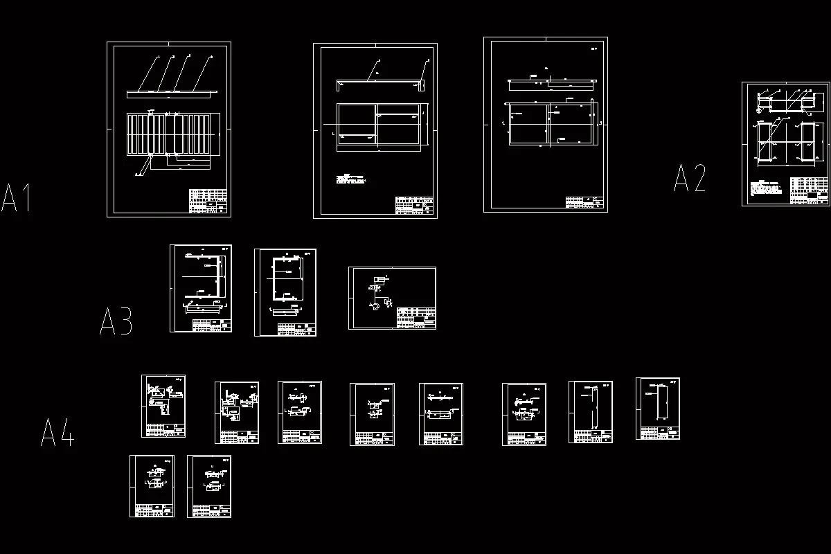 全部零件CAD图纸 18张