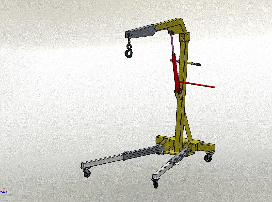 Z665-折叠移动单臂起重机的设计【含SW三维图】