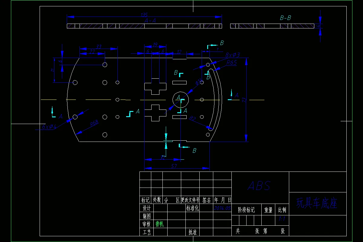JJ4471-某小车底座注塑模具的设计