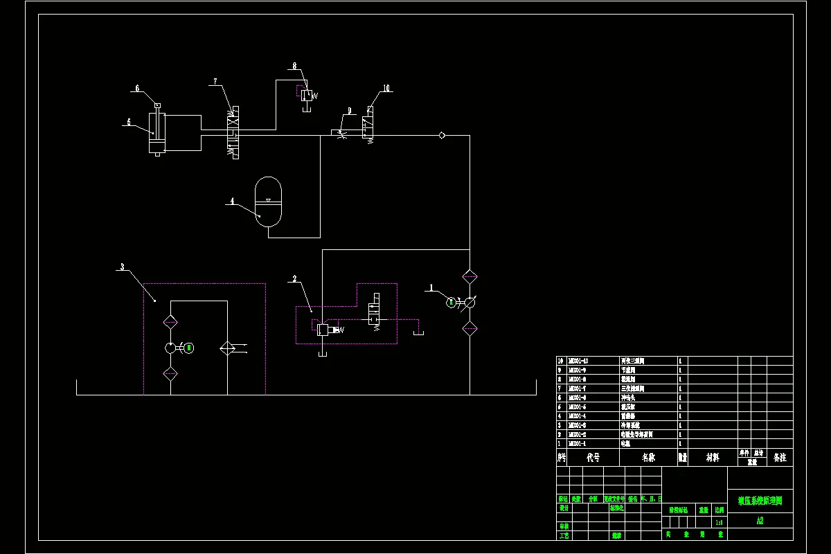 液压伺服系统原理图