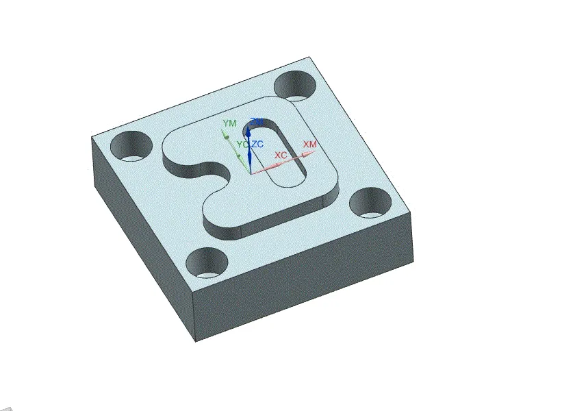 JJ4843-凹槽底座数控加工工艺分析及编程仿真设计【含UG三维图】