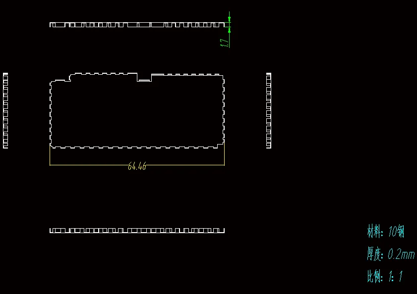 JJ4236-HTC手机屏蔽罩框级进成型工艺与级进成形设计