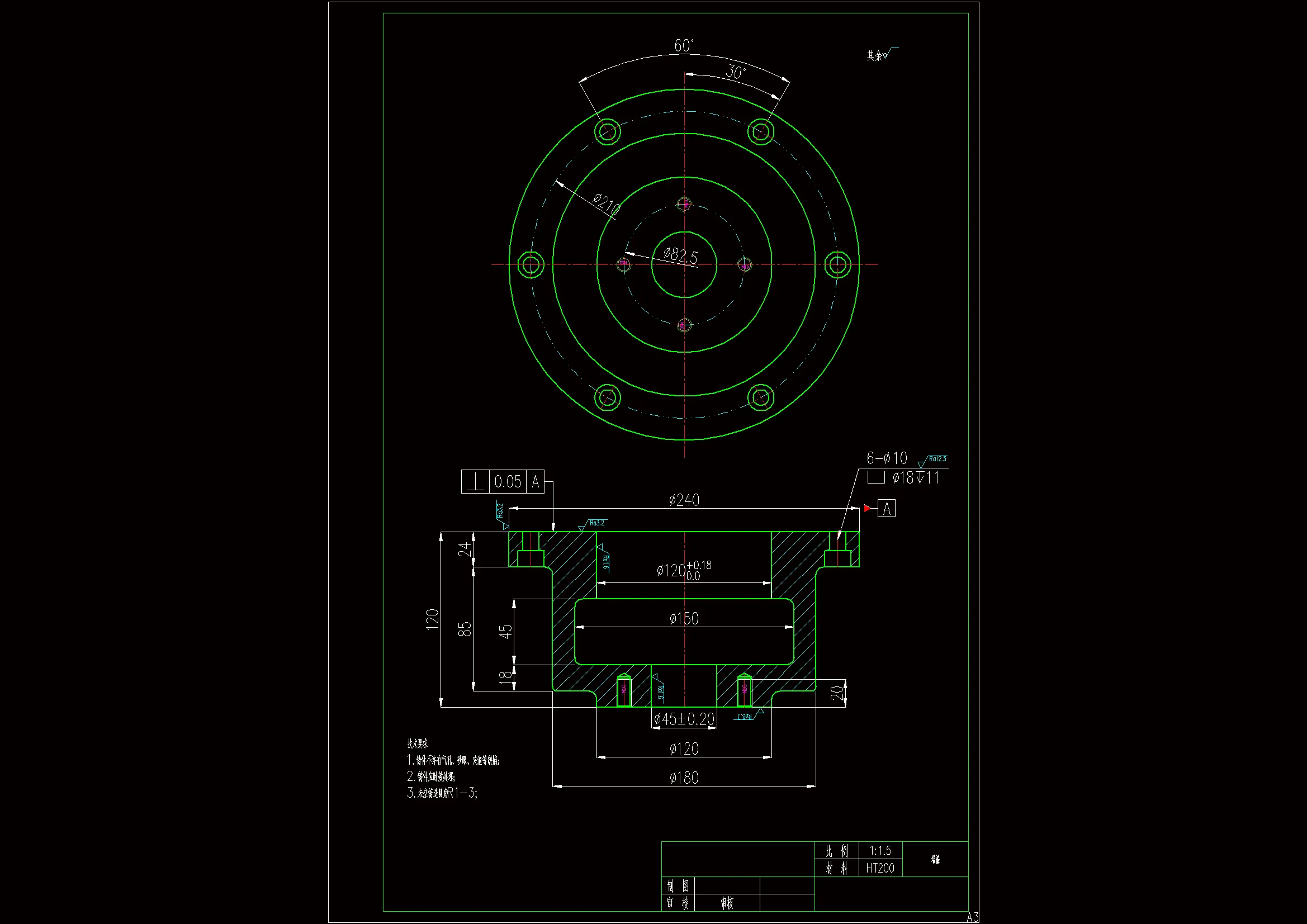 JJ5223-端盖铸造工艺设计