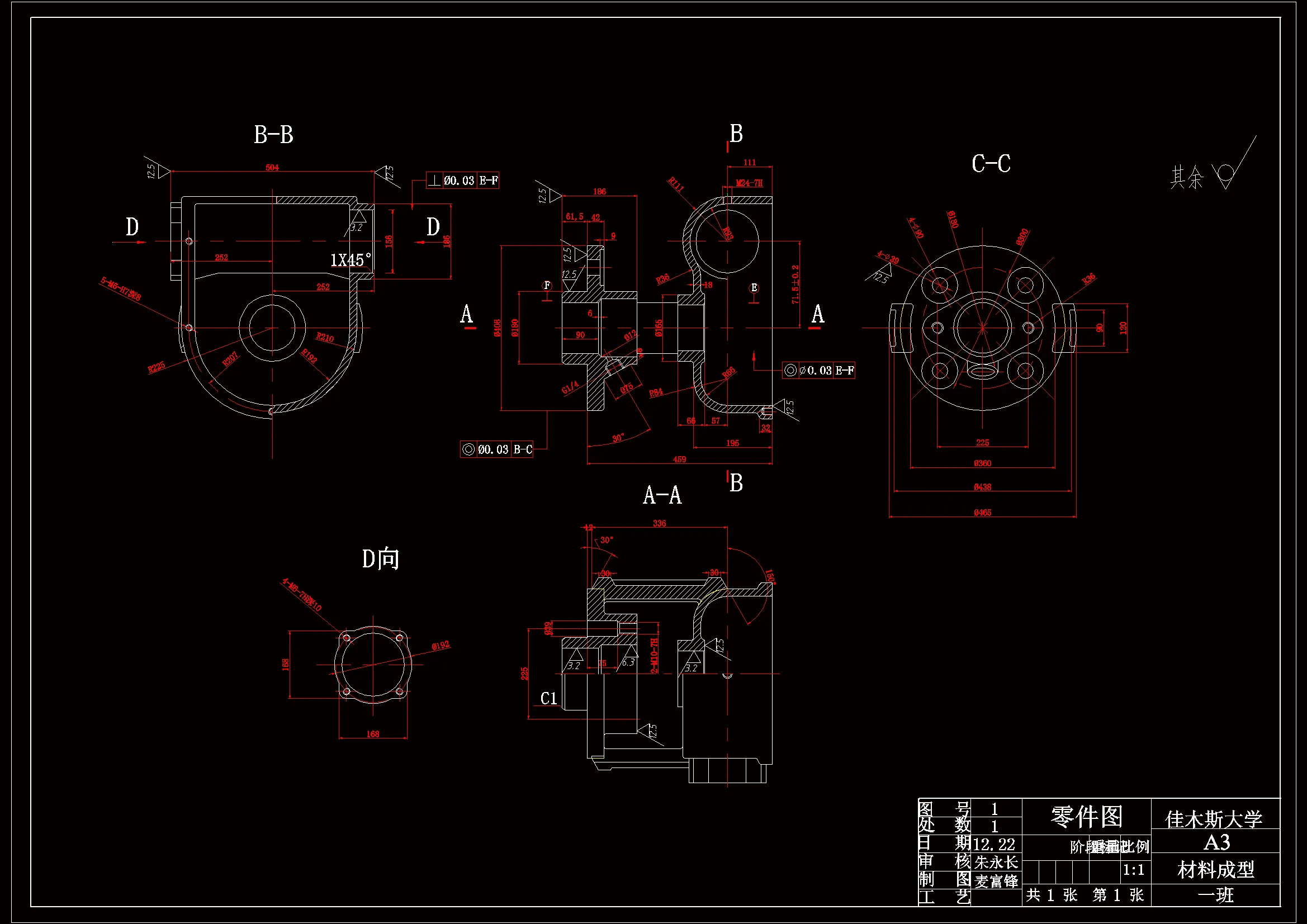 JJ5247-蜗轮箱铸造工艺设计