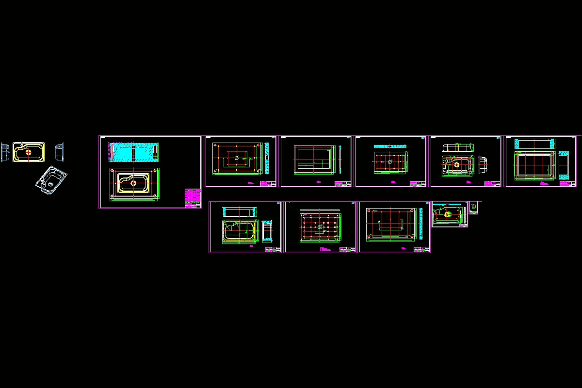 切边冲孔模具全套图纸11张