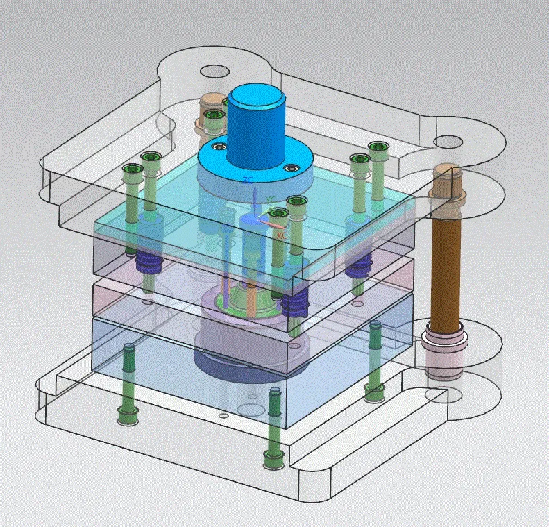 冲孔模3D装配图