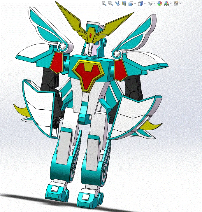 JJ7491-玩具机器人的结构设计【含SW三维图】