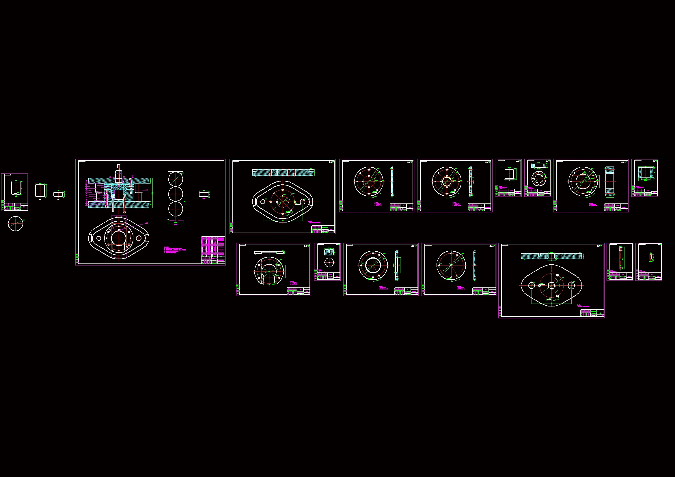 易拉罐落料拉深模全套图纸16张