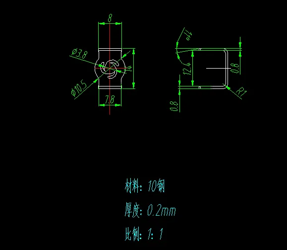 JJ6388-一种黄铜嵌件级进模设计-长14