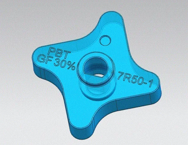 JJ6647-门开关轮成型工艺及注射模设计【含UG三维图】