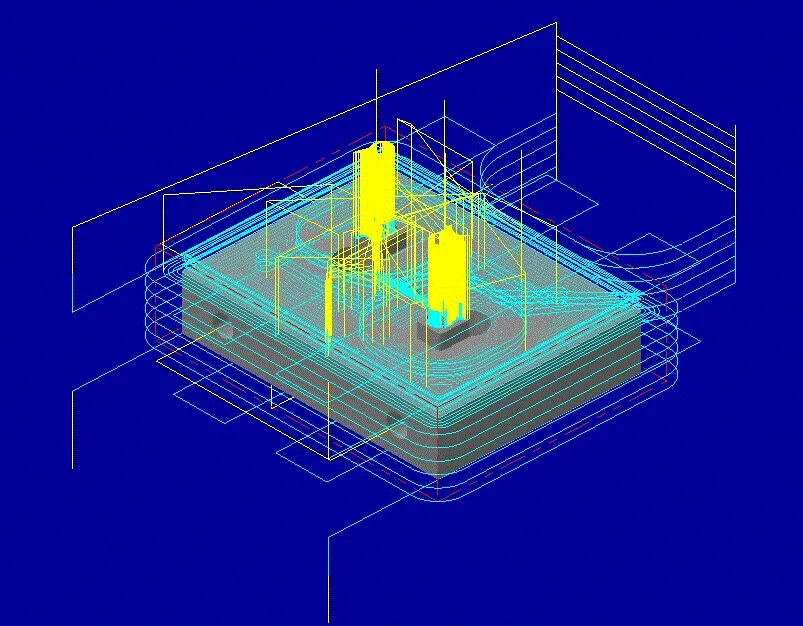 型芯数控加工刀路