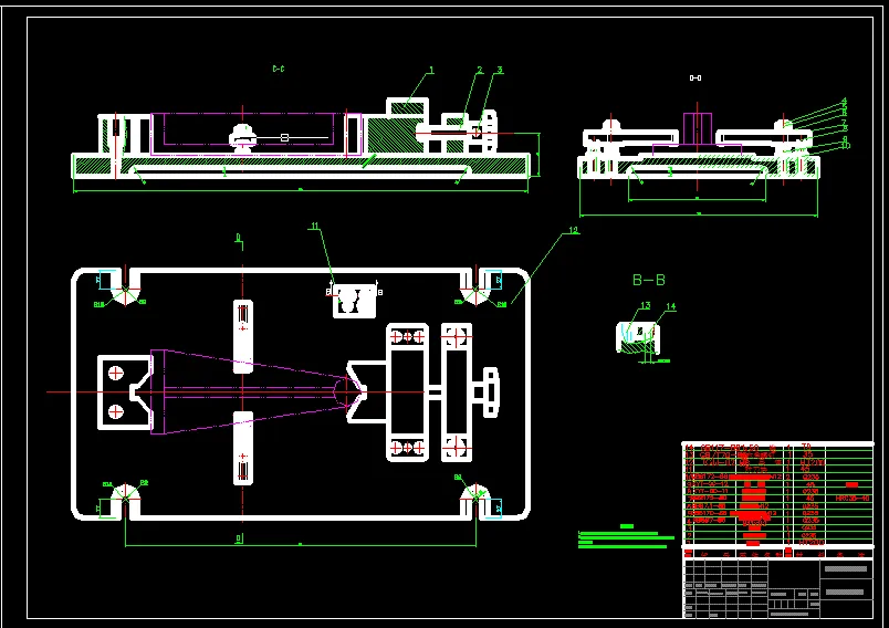 铣床夹具装配图