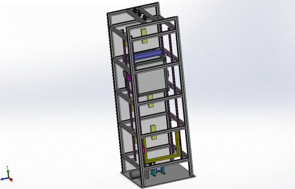 JJ6944-四层电梯模型试验系统设计【含SW三维图】
