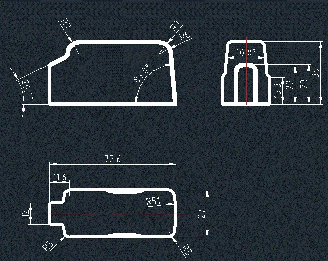 JJ5532-充电器外壳注塑模具设计-长72.6