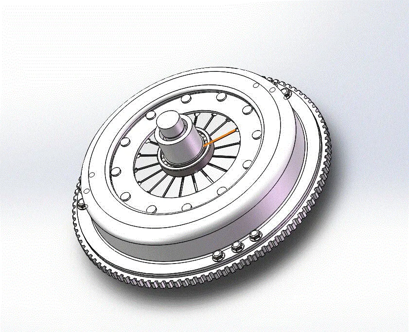 JJ7127-一汽丰田柯斯达离合器设计【含SW三维图】