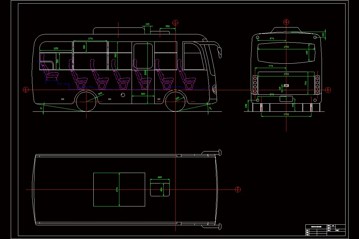 JJ7284-中型客车车身总布置设计